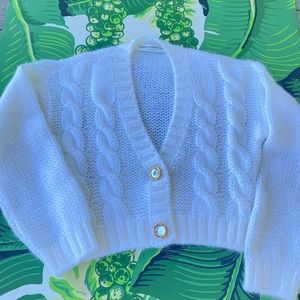 Alessandra Rich Cropped Cardigan